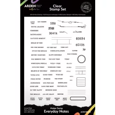   Arden Creative Studio Szilikonbélyegző 6"x8" (15x20cm) Maker Series  Clear Stamp Set Everyday Notes (1 csomag)