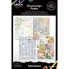 Arden Creative Studio Decoupage papír 6"x8" (15x20cm) Field Notes  Decoupage Paper (1 csomag)