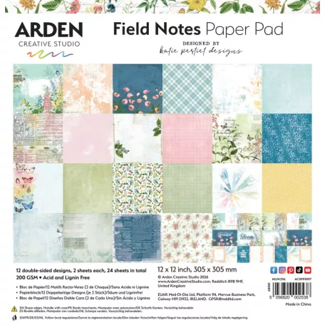 Arden Creative Studio Papírkészlet 12" (30 cm) Field Notes  Paper Pad (1 csomag)