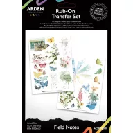   Arden Creative Studio Kaparós matrica 6"x8" (15x20cm) Field Notes  Rub-On Transfer Set (1 csomag)
