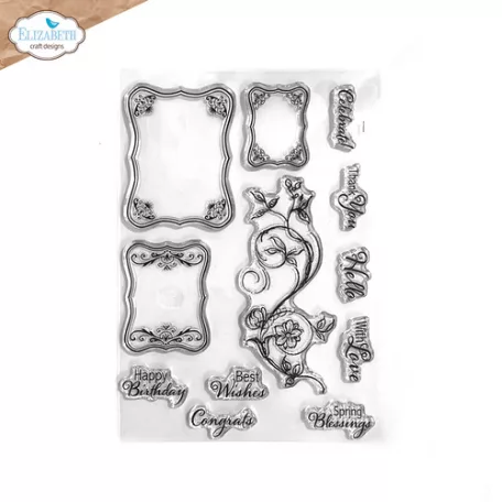 ECD Szilikonbélyegző - Garden Party Stamps A5 Elements (1 csomag)