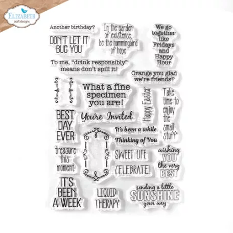 ECD Szilikonbélyegző - Sunny Days Stamps Playful Sentiments (1 csomag)