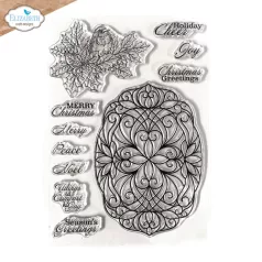   ECD Szilikonbélyegző - Festive Holly Stamps Festive Holly Sentiments (1 csomag)