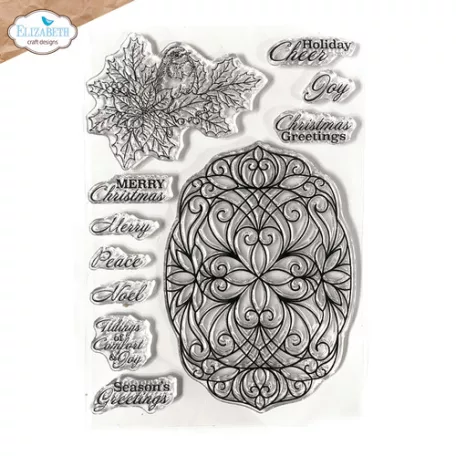 ECD Szilikonbélyegző - Festive Holly Stamps Festive Holly Sentiments (1 csomag)