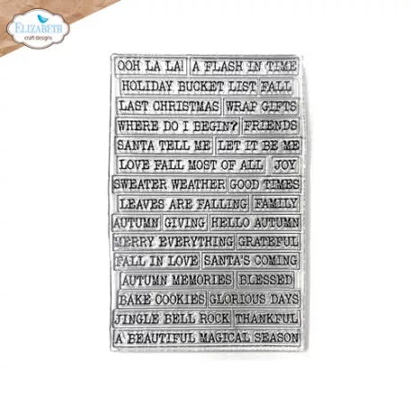 ECD Szilikonbélyegző - Golden Season Stamps Journal Phrases 6 (1 csomag)