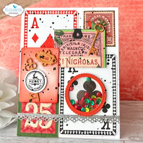 ECD Szilikonbélyegző - Romantic Revival Stamps Playing Card Collage (1 csomag)