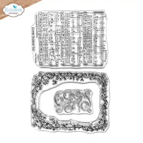 ECD Szilikonbélyegző - Romantic Revival Stamps Music & Ornate Frame (1 csomag)