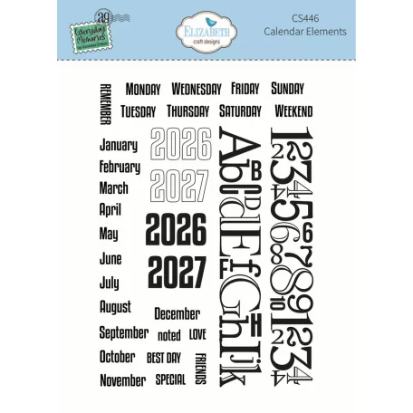 ECD Szilikonbélyegző - Delightful Discovery Stamps Calendar Elements (1 csomag)
