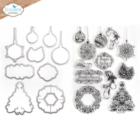 ECD Szilikonbélyegző + Vágósablon - December Romance Stamp & Die December Romance (1 csomag)