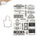 ECD Szilikonbélyegző + Vágósablon - La Dolce Vita Stamp & Dies The Bookstore (1 csomag)