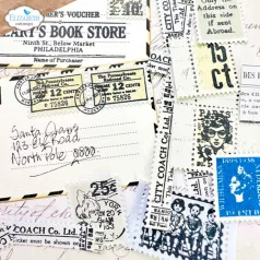   ECD Szilikonbélyegző + Vágósablon - La Dolce Vita Stamp & Dies The Bookstore (1 csomag)