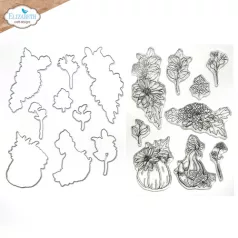   ECD Szilikonbélyegző + Vágósablon - Autumn Harvest Stamp and Die Autumn Harvest Florals (1 csomag)