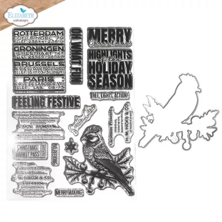 ECD Szilikonbélyegző + Vágósablon - Winter Bliss Stamp & Dies Xmas from the Past 1 (1 csomag)