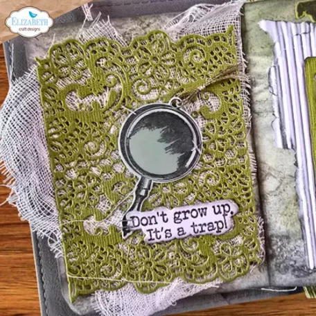 ECD Szilikonbélyegző + Vágósablon - Hinged To The Past Stamp and Die Set Just Write (1 csomag)