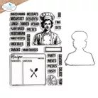 ECD Szilikonbélyegző + Vágósablon - Card Lab Stamp and Die Set Let's Cook (1 csomag)