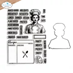   ECD Szilikonbélyegző + Vágósablon - Card Lab Stamp and Die Set Let's Cook (1 csomag)