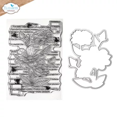 ECD Szilikonbélyegző + Vágósablon - In the Garden Stamp and Die Set Summer Flower (1 csomag)
