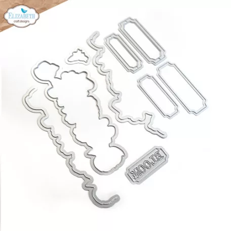 ECD Vágósablon - Journal Elements Border Flower Dies (1 csomag)