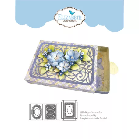 ECD Vágósablon - Evening Rose Dies Elegant Decorative Box (1 csomag)