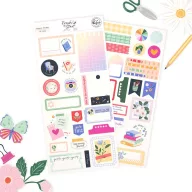   Pinkfresh Studio Matrica Fresh Start Cardstock Stickers by Kaitlin Sheaffer