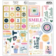   Pinkfresh Studio Matrica Fresh Start Chipboard Stickers by Kaitlin Sheaffer