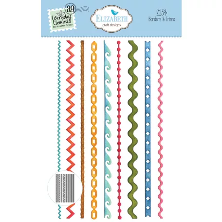 ECD Vágósablon - This Lovely Life Dies Borders & Trims (1 csomag)