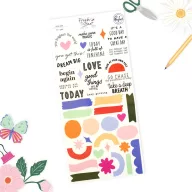  Pinkfresh Studio Kaparós matrica Fresh Start Rub-ons by Kaitlin Sheaffer