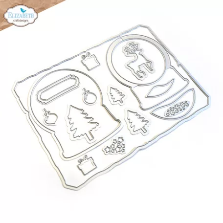 ECD Vágósablon - December Romance Dies Snow Globe Fun (1 csomag)