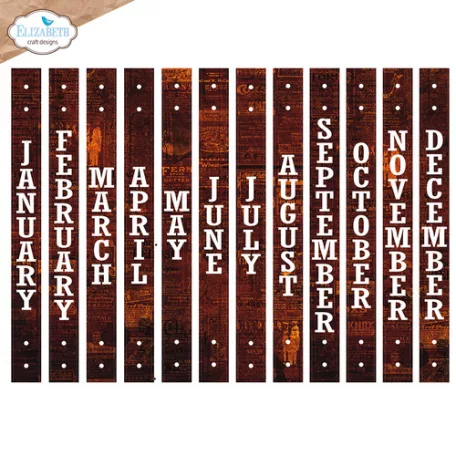 ECD Vágósablon - Winter Bliss Dies Vertical Months (1 csomag)