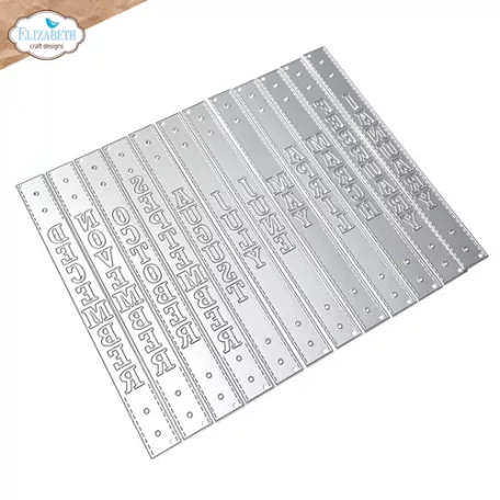 ECD Vágósablon - Winter Bliss Dies Vertical Months (1 csomag)