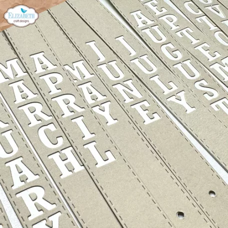 ECD Vágósablon - Winter Bliss Dies Vertical Months (1 csomag)