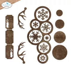   ECD Vágósablon - Winter Bliss Dies Christmas Bubbles Edge Inlay (1 csomag)