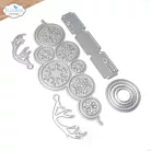 ECD Vágósablon - Winter Bliss Dies Christmas Bubbles Edge Inlay (1 csomag)