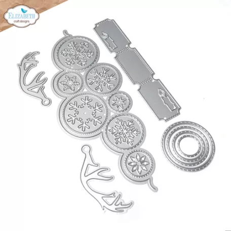 ECD Vágósablon - Winter Bliss Dies Christmas Bubbles Edge Inlay (1 csomag)