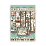 Stamperia Symphony Washi matrica Washi Pad (8 ív)