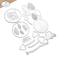   ECD Vágósablon - Whispers of Nature Dies Mushrooms & Tree Stumps (1 csomag)