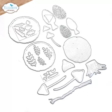 ECD Vágósablon - Whispers of Nature Dies Mushrooms & Tree Stumps (1 csomag)