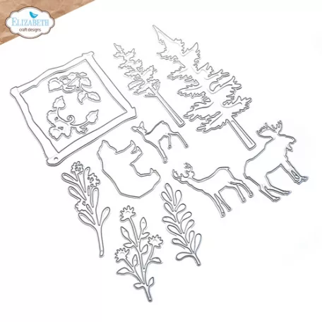 ECD Vágósablon - Whispers of Nature Dies Forest Friends & Frame (1 csomag)