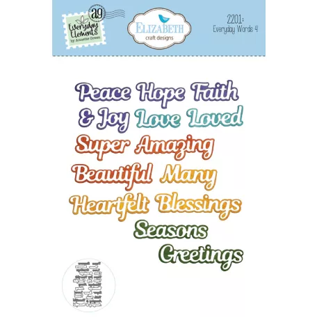 ECD Vágósablon - Whispers of Nature Dies Everyday Words 4 (1 csomag)