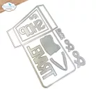 ECD Vágósablon - Once in a Lifetime Die Slanting Library Pocket With Bag (1 csomag)