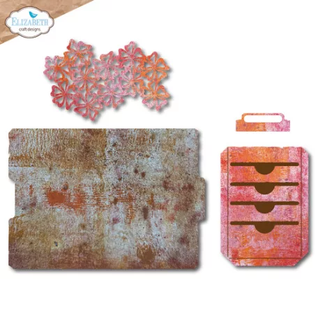 ECD Vágósablon - In the Garden Die Floral Slots File Folder (1 csomag)