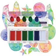  Kuretake Gansai Tambi Granulating Colors III - 5 darabos granuláló akvarellfesték készlet (5 szín)