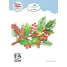 ECD Vágósablon - Festive Holly Die Winter Greenery (1 csomag)