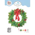 ECD Vágósablon - Festive Holly Die Holiday Wreath (1 csomag)