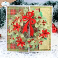   ECD Vágósablon - Festive Holly Die Holiday Wreath (1 csomag)