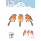 ECD Vágósablon - Festive Holly Die Festive Robin (1 csomag)