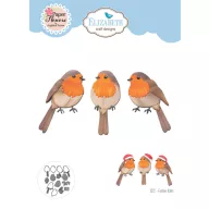   ECD Vágósablon - Festive Holly Die Festive Robin (1 csomag)