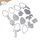 ECD Vágósablon - Festive Holly Die Festive Robin (1 csomag)