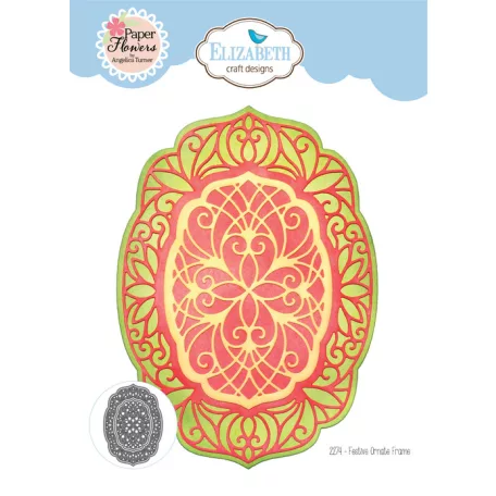 ECD Vágósablon - Festive Holly Die Festive Ornate Frame (1 csomag)