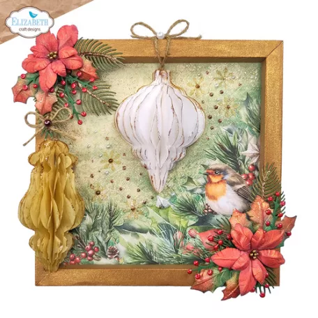 ECD Vágósablon - Festive Holly Die Festive Ornaments (1 csomag)